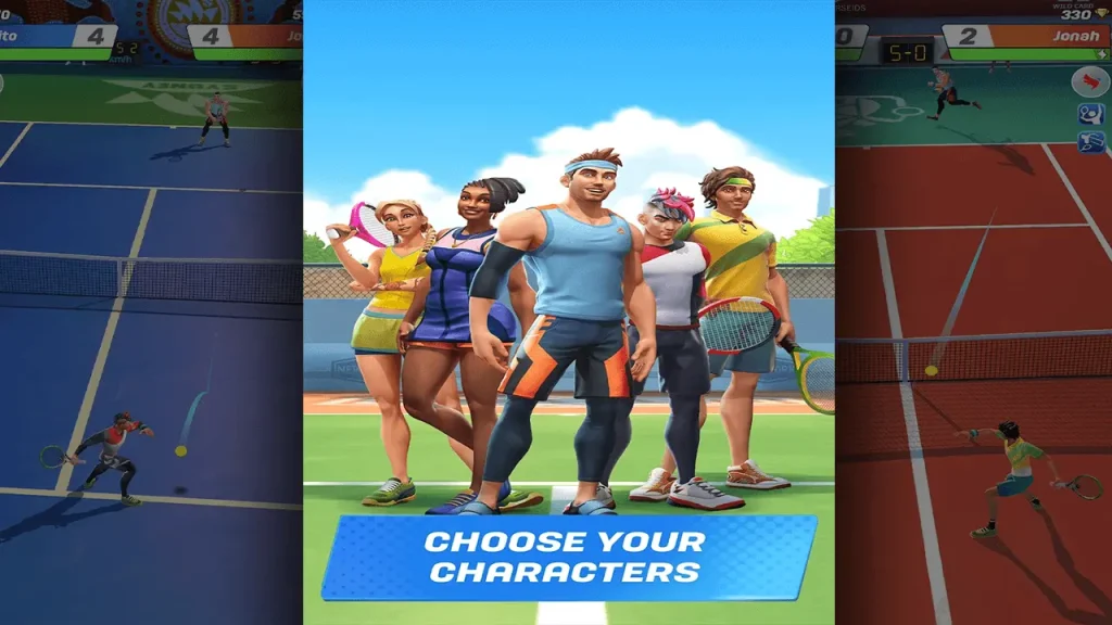 Tennis Clash - Choose Your Characters
