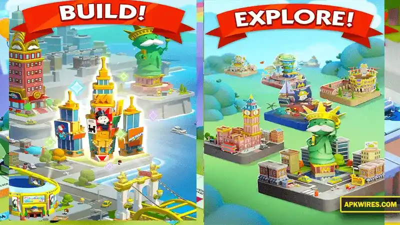build and explore in monopoly go