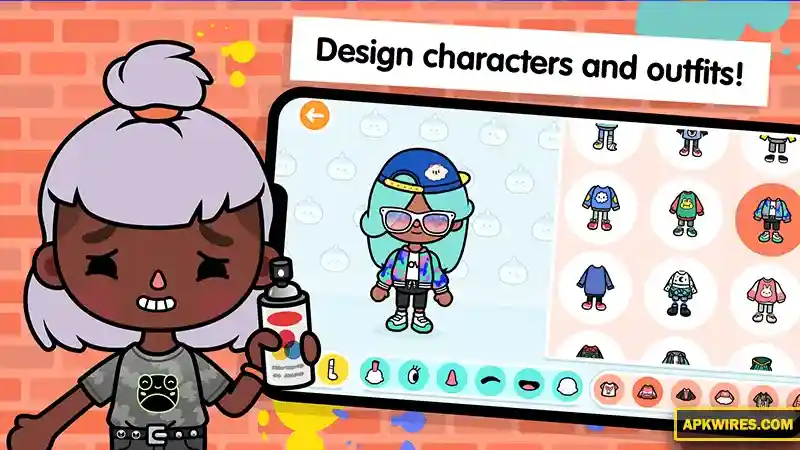 design characters in toca boca