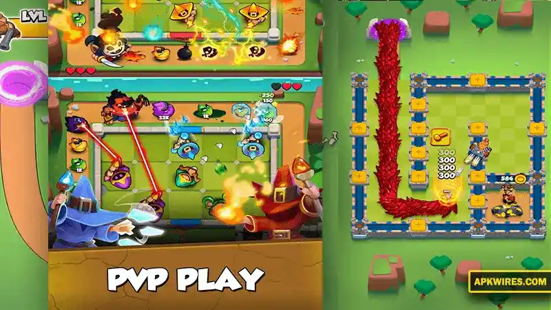 pvp gameplay in rush royale mod apk