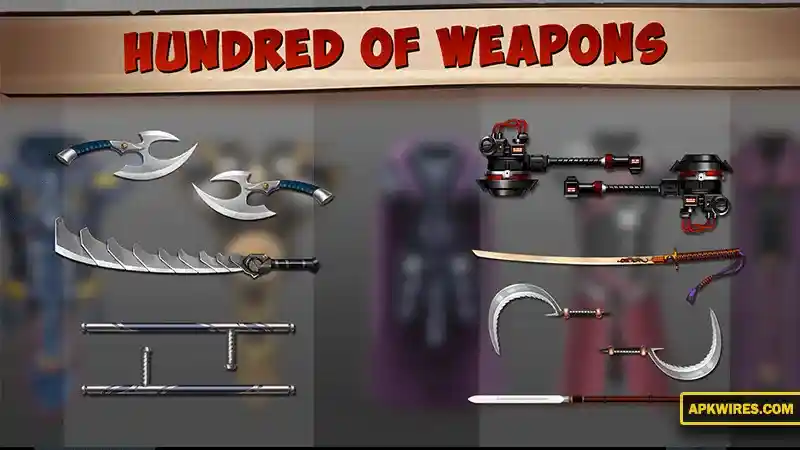 hundred of weapon in shadow fight 2 special edition