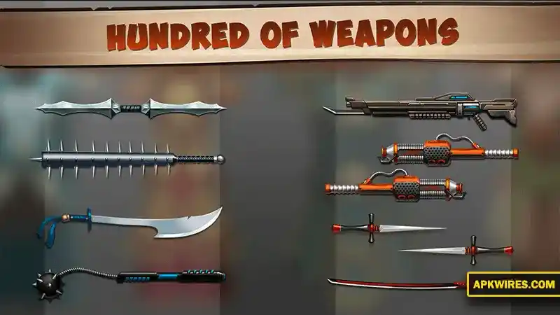 hundred of weapons to use