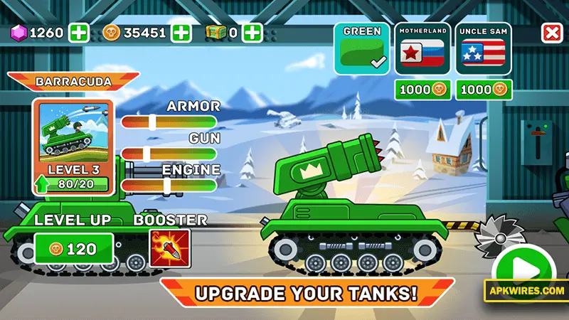 unlock tanks and weapons